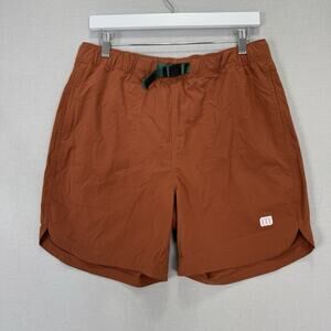 Topo Designs River Shorts Mens L Orange Trail Outdoor Belted 6" Gorpcore Hiking